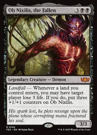 Ob Nixilis, the Fallen card, TDC number 192