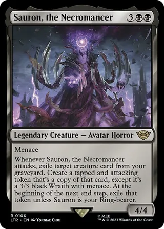 Sauron, the Necromancer card, LTR number 106