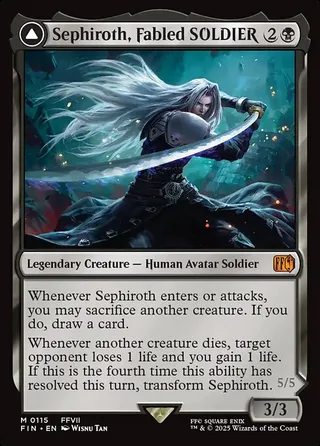 Sephiroth, Fabled SOLDIER card, FIN number 115