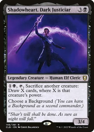 Shadowheart, Dark Justiciar card, CLB number 146