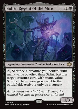 Sidisi, Regent of the Mire card, TDM number 92