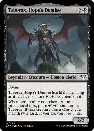 Taborax, Hope's Demise card, CMM number 189