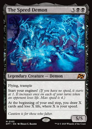 The Speed Demon card, DFT number 105