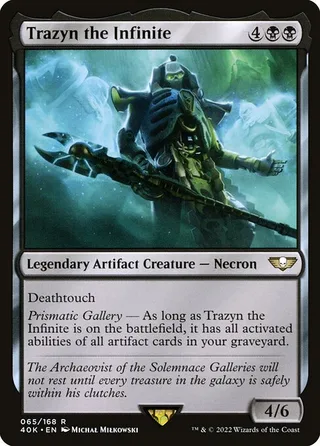 Trazyn the Infinite card, 40K number 65