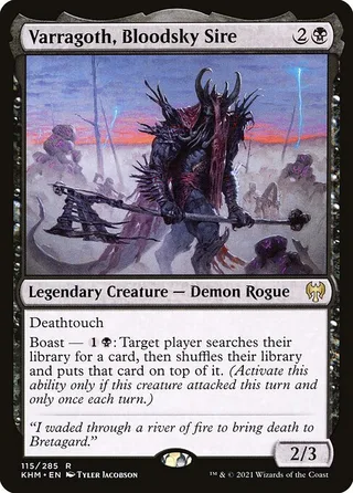 Varragoth, Bloodsky Sire card, KHM number 115