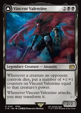 Vincent Valentine card, FIN number 125