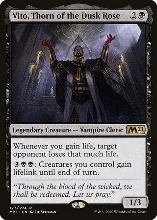 Vito, Thorn of the Dusk Rose card, M21 number 127