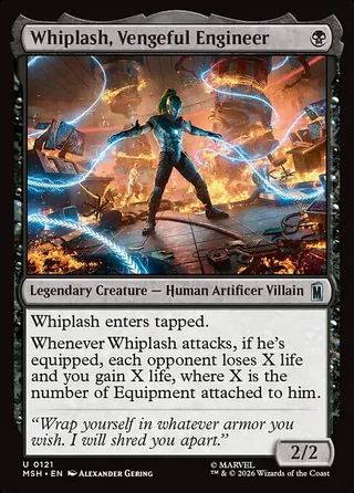 Whiplash, Vengeful Engineer card, MSH number 121