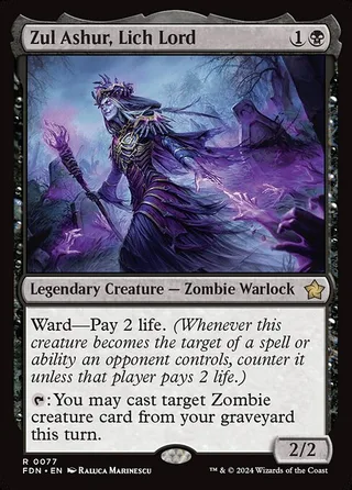 Zul Ashur, Lich Lord card, FDN number 77