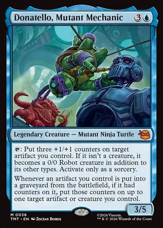 Donatello, Mutant Mechanic card, TMT number 36