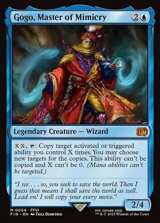 Gogo, Master of Mimicry card, FIN number 54