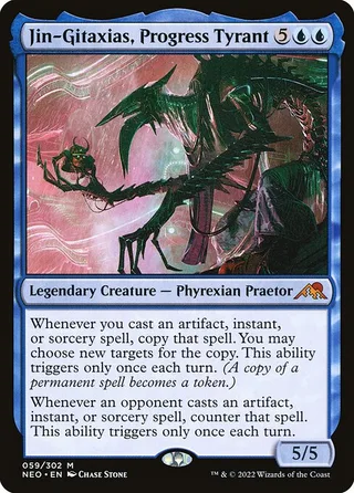 Jin-Gitaxias, Progress Tyrant card, NEO number 59