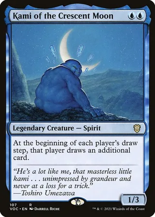 Kami of the Crescent Moon card, VOC number 107