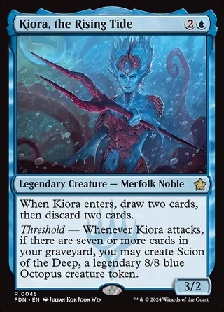 Kiora, the Rising Tide card, FDN number 45