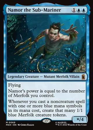 Namor the Sub-Mariner card, MSH number 69