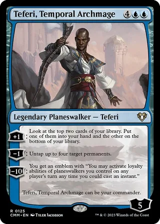 Teferi, Temporal Archmage card, CMM number 125