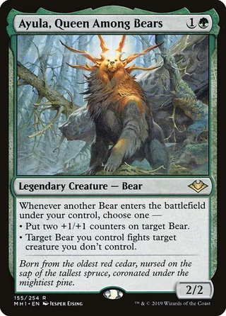 Ayula, Queen Among Bears card, MH1 number 155