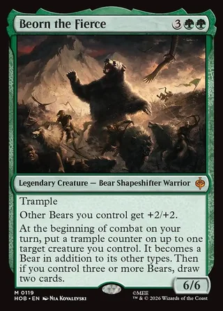 Beorn the Fierce card, HOB number 119