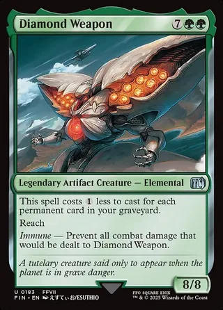 Diamond Weapon card, FIN number 183