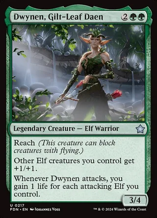 Dwynen, Gilt-Leaf Daen card, FDN number 217
