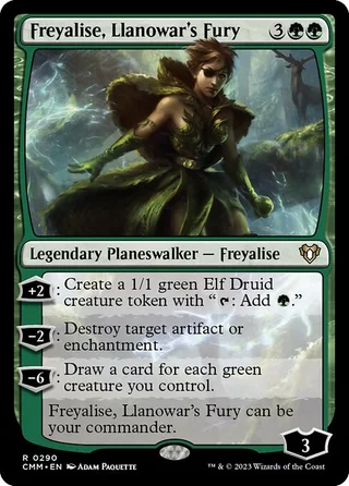 Freyalise, Llanowar's Fury card, CMM number 290