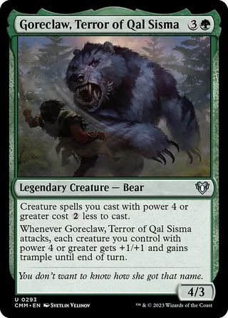 Goreclaw, Terror of Qal Sisma card, CMM number 293