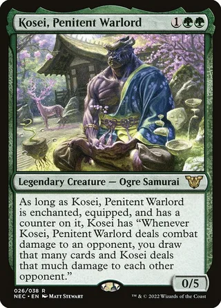 Kosei, Penitent Warlord card, NEC number 26