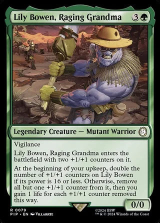 Lily Bowen, Raging Grandma card, PIP number 79