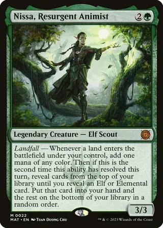 Nissa, Resurgent Animist card, MAT number 22