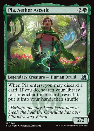 Pia, Aether Ascetic card, FRA number 264