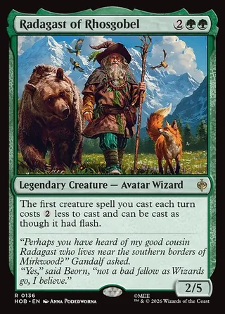 Radagast of Rhosgobel card, HOB number 136