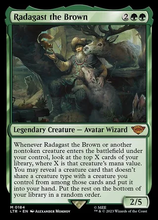 Radagast the Brown card, LTR number 184