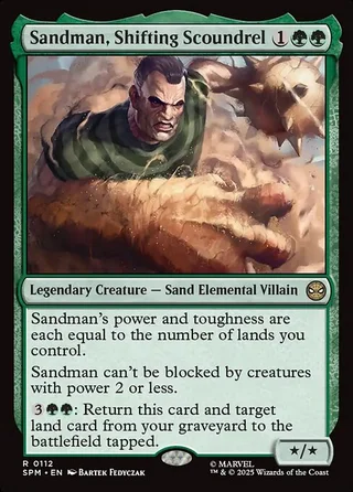 Sandman, Shifting Scoundrel card, SPM number 112