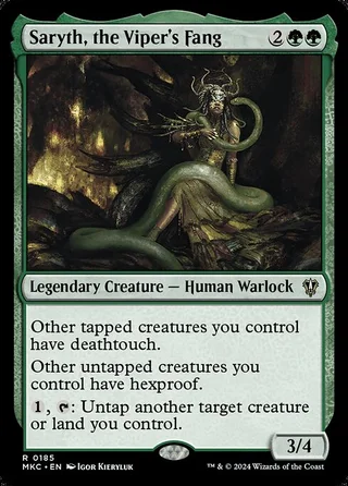 Saryth, the Viper's Fang card, MKC number 185