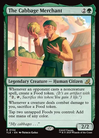 The Cabbage Merchant card, TLE number 134