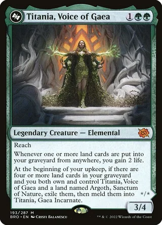 Titania, Voice of Gaea card, BRO number 193
