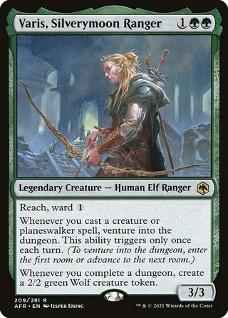 Varis, Silverymoon Ranger card, AFR number 209