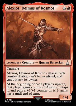 Alexios, Deimos of Kosmos card, ACR number 33