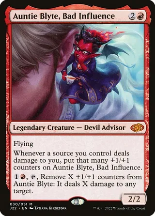 Auntie Blyte, Bad Influence card, J22 number 30