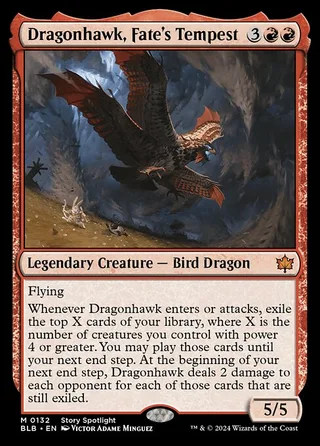Dragonhawk, Fate's Tempest card, BLB number 132