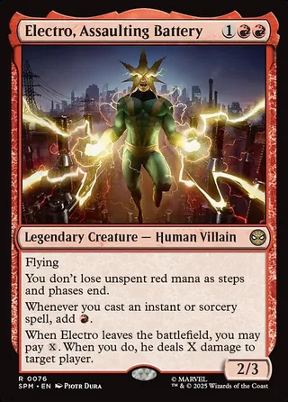 Electro, Assaulting Battery card, SPM number 76