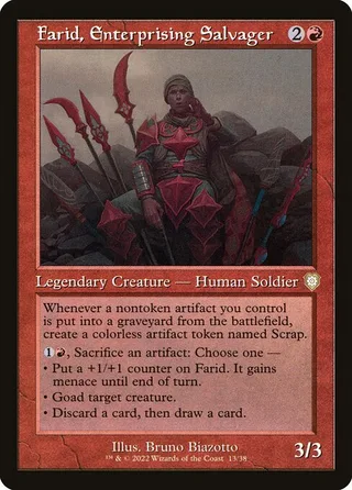 Farid, Enterprising Salvager card, BRC number 13