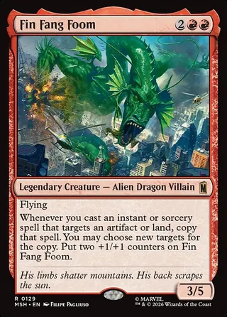 Fin Fang Foom card, MSH number 129