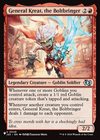 General Kreat, the Boltbringer card, PLST number J25-48