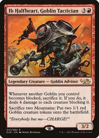 Ib Halfheart, Goblin Tactician card, EVG number 43