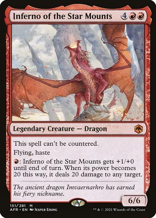 Inferno of the Star Mounts card, AFR number 151