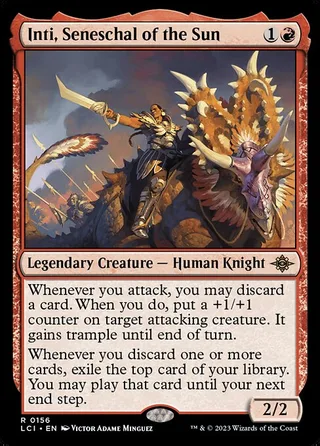 Inti, Seneschal of the Sun card, LCI number 156