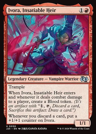 Ivora, Insatiable Heir card, J25 number 50