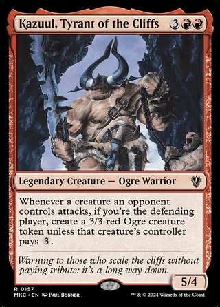 Kazuul, Tyrant of the Cliffs card, MKC number 157