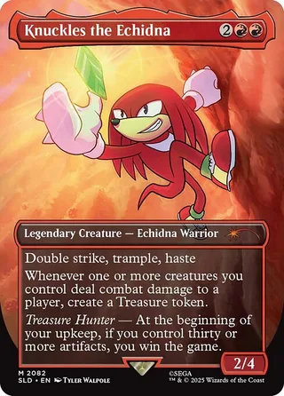 Knuckles the Echidna card, SLD number 2082